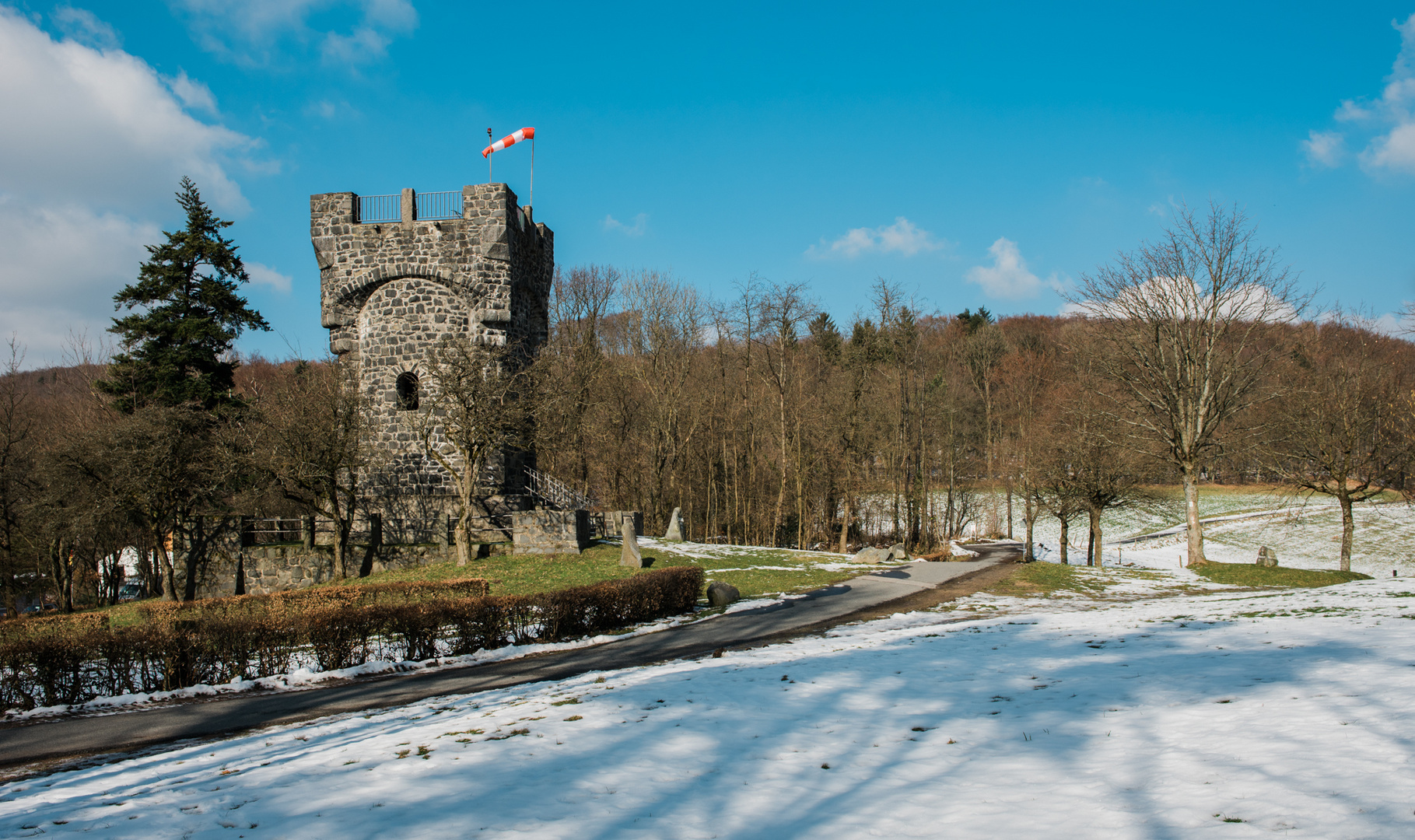 Bismarckturm Lindenfels Odenwald Winter 2018