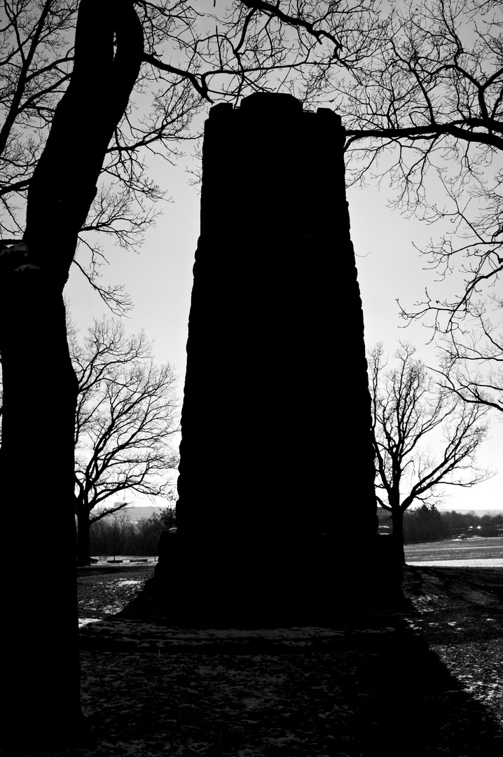 Bismarkturm im Schatten