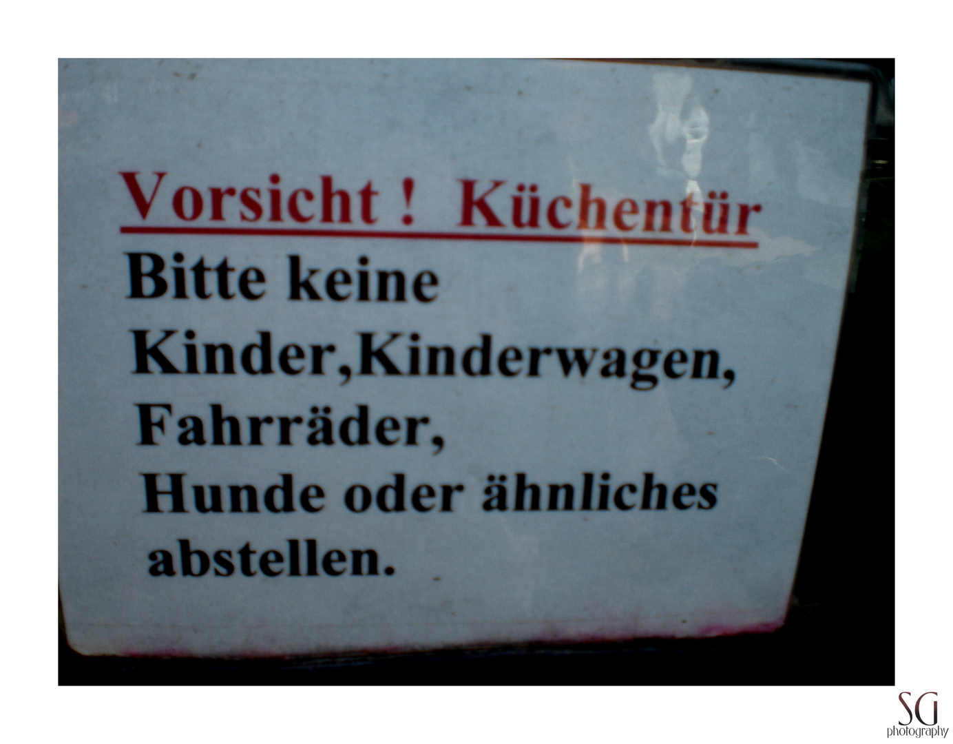 Bitte keine Kinder oder Ähnliches abstellen....