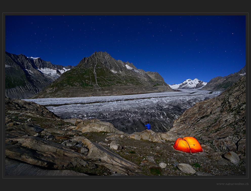 Biwaknacht am Aletschgletscher