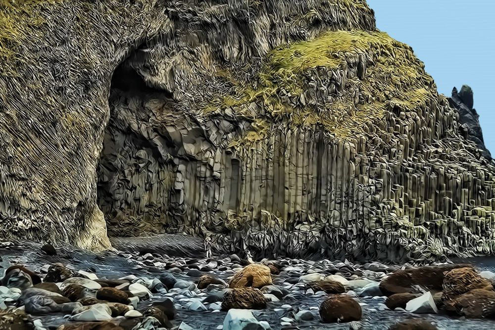 Bizarre Landschaft in Island