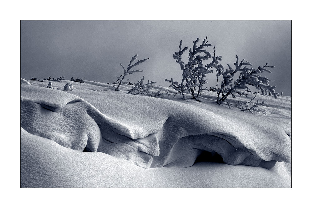 bizarre Winterlandschaft in Triplex