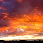 bizarres Sonnenuntergangs-Panorama