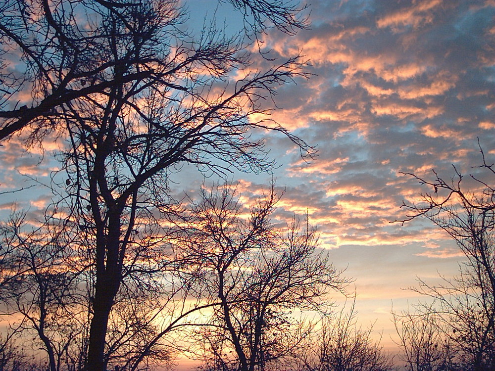 Bizzares Wolkenspiel am Morgenhimmel