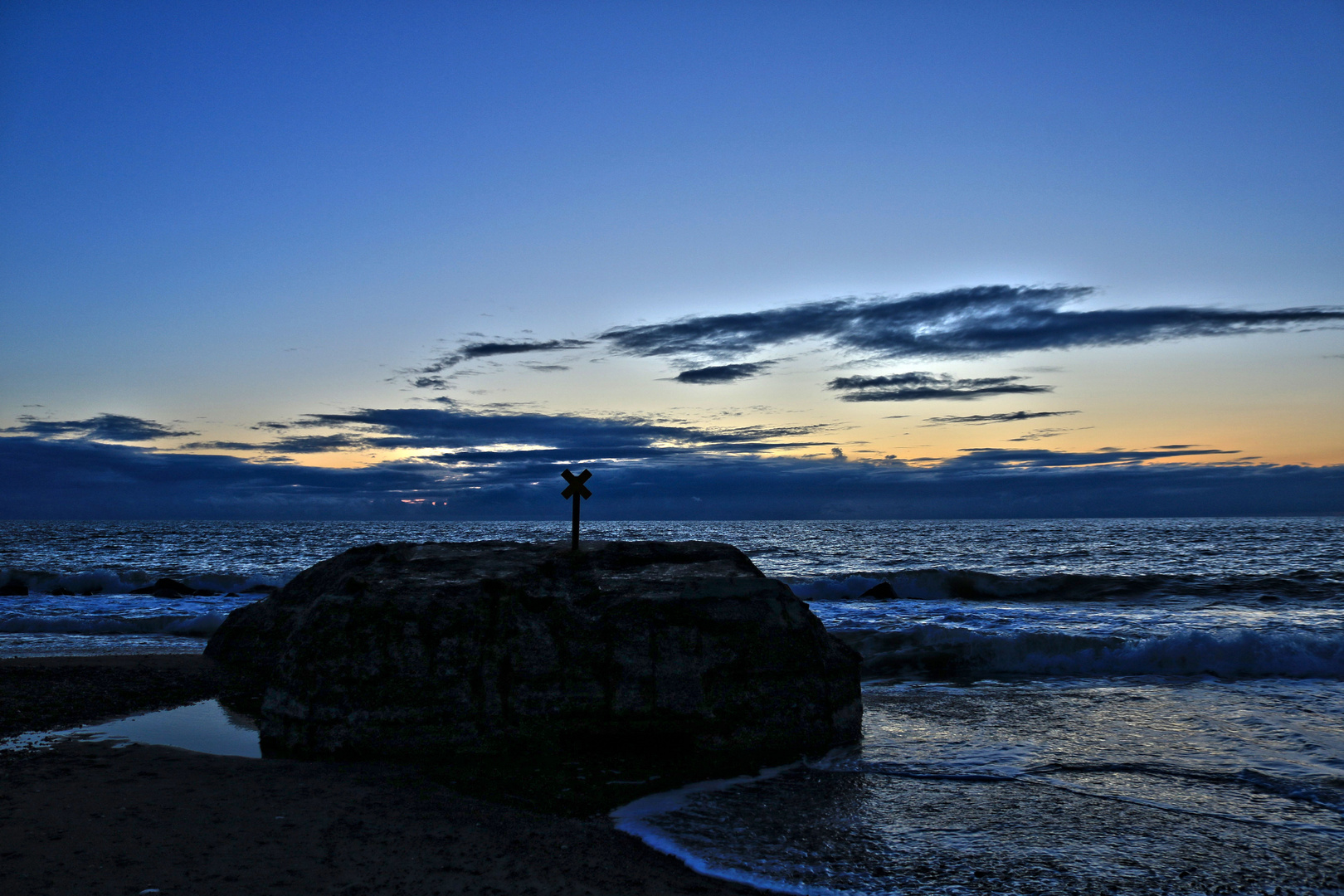 Bjerghuse - WW2 Bunker im Abendlicht