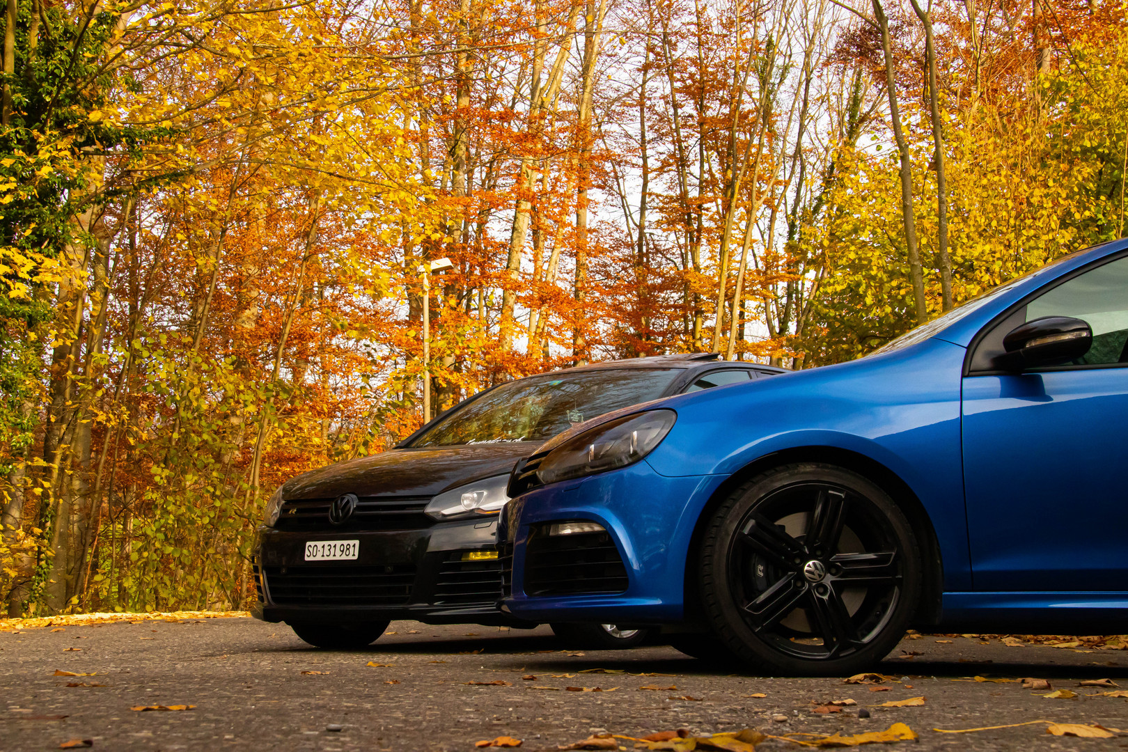 Black and Blue vw golf 6R