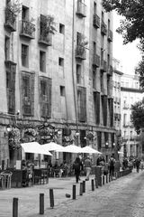 Black and White City of Madrid.