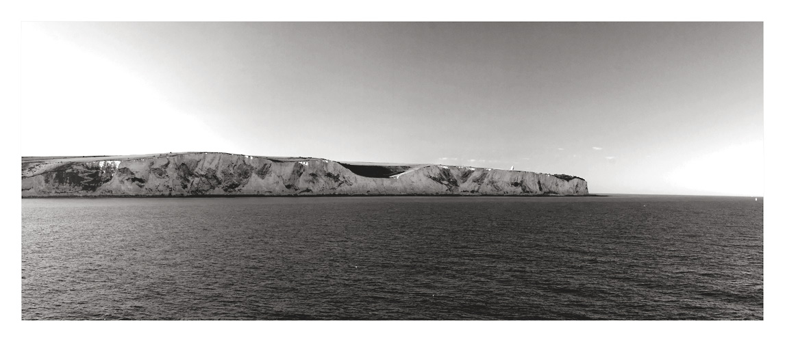 black and white cliffs