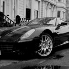 Black and White Ferrari