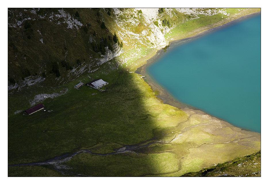 Black and White / Green and Blue