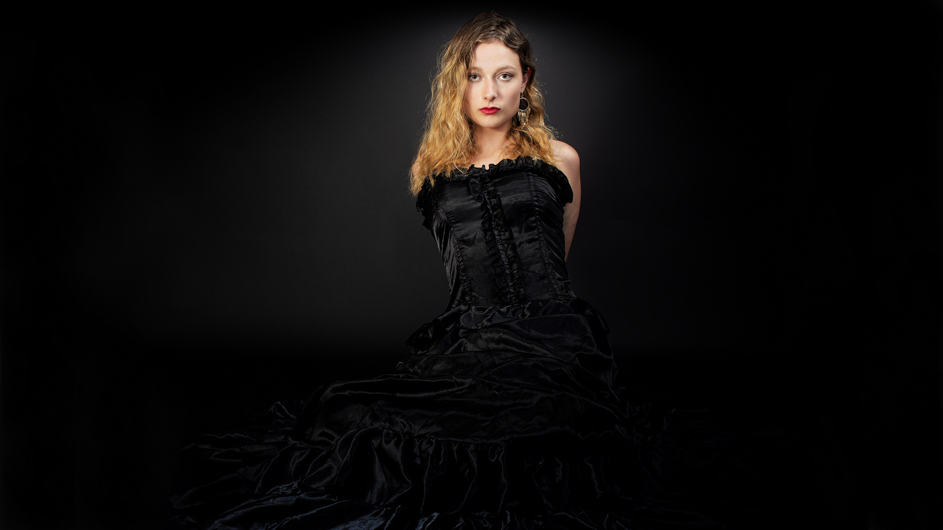 black baroque dress