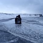 Black Beach & stormy sea in Vík, Iceland 