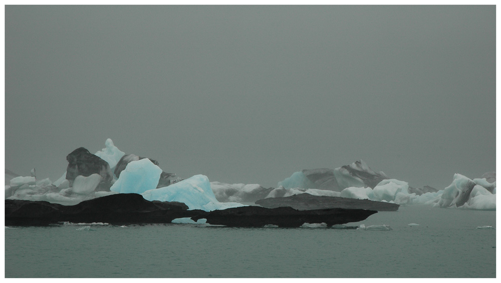 black, blue and grey - the colours of ice