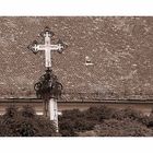 Black death cross in Szentendre, Hungary