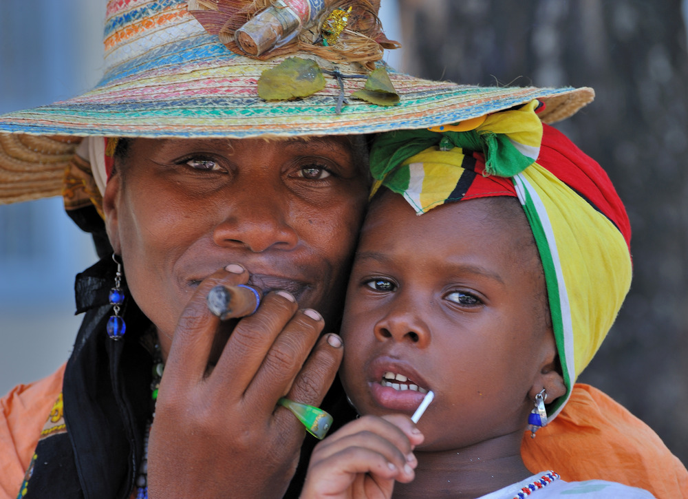 Black Lady with Daughter