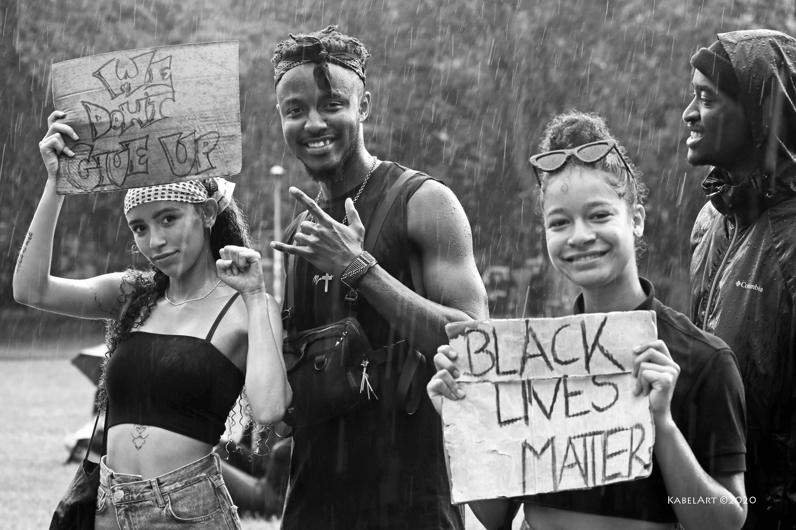 Black Lives Matter im strömenden Regen