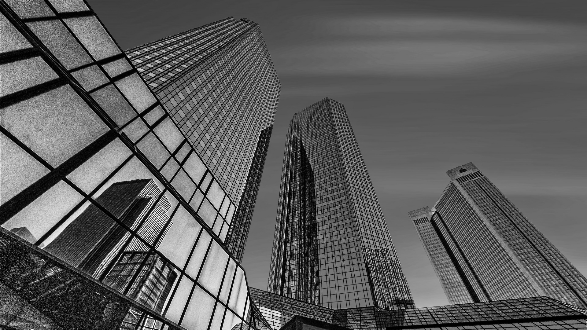 Black & Money. Deutsche Bank Twin Towers. Frankfurt.