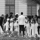 black 'n white wedding