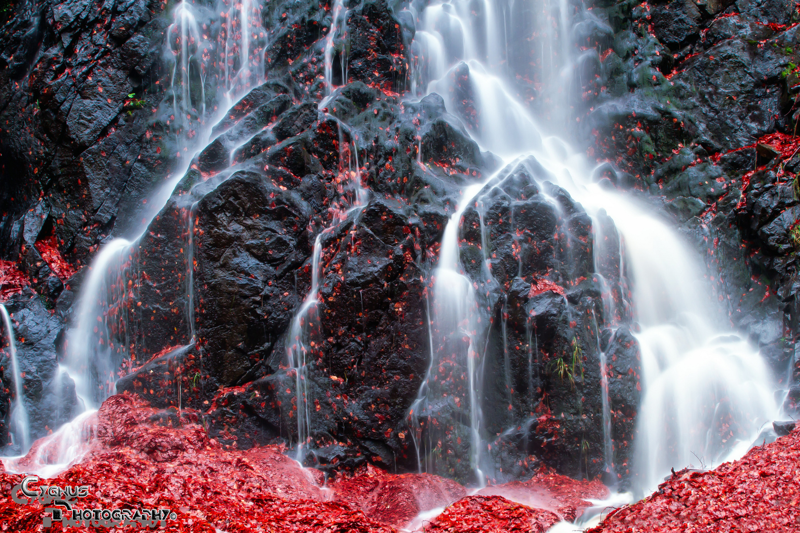 Black Red Wasserfall