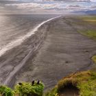 black sand beach