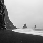 black sand beach