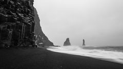 black sand beach