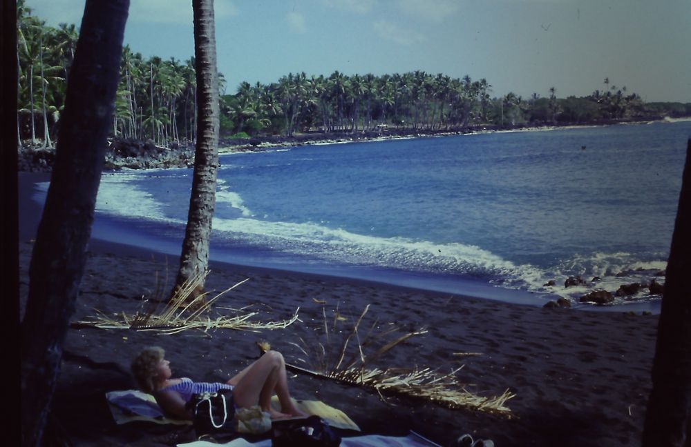 Black Sand Beach Kalapana Big Island Foto & Bild north america