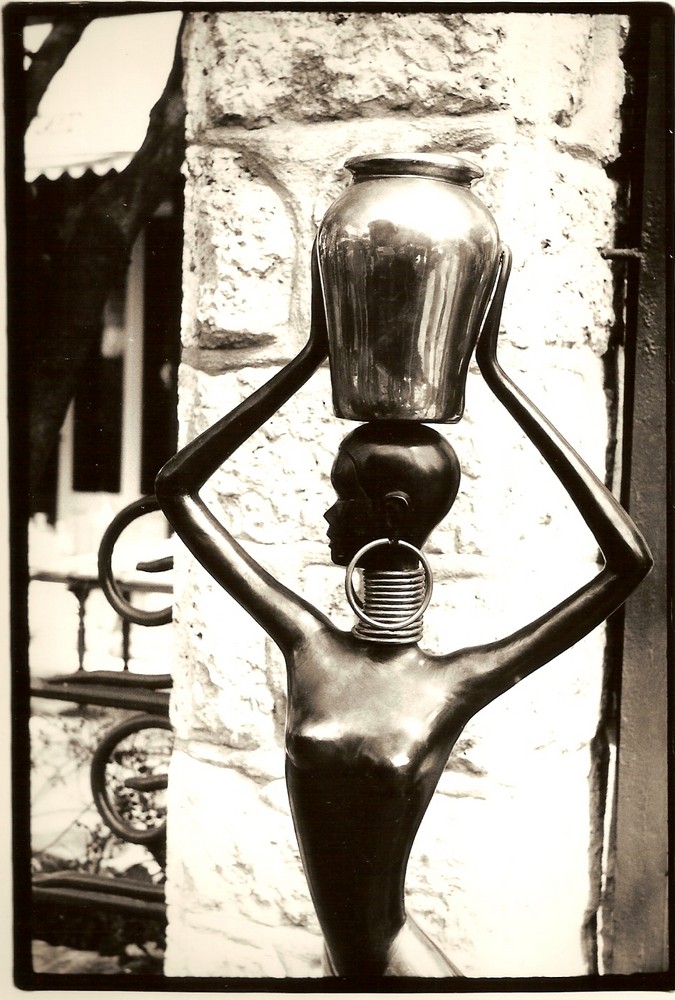 black statue