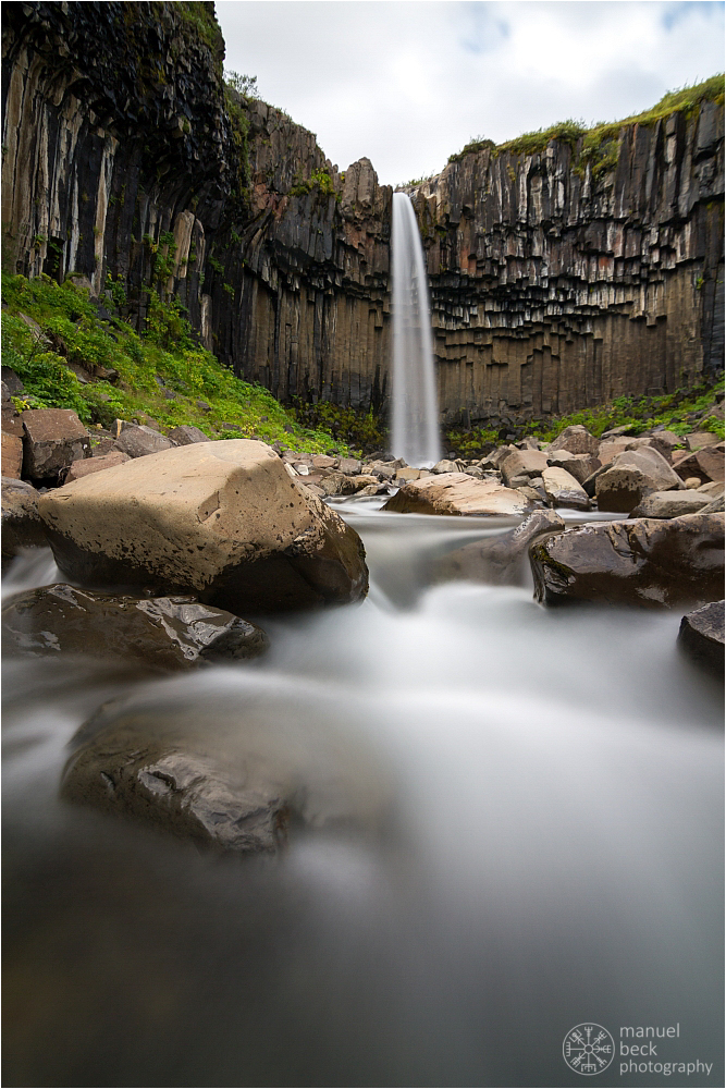 black waterfall