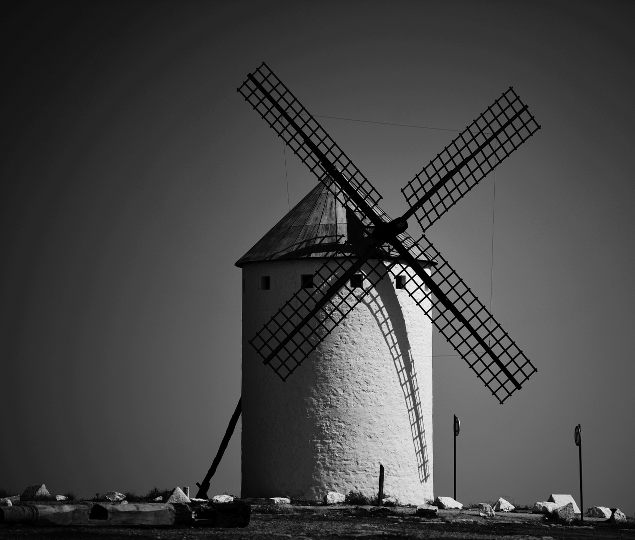 Black& White, Mühle, mill, molino Criptana (E), 