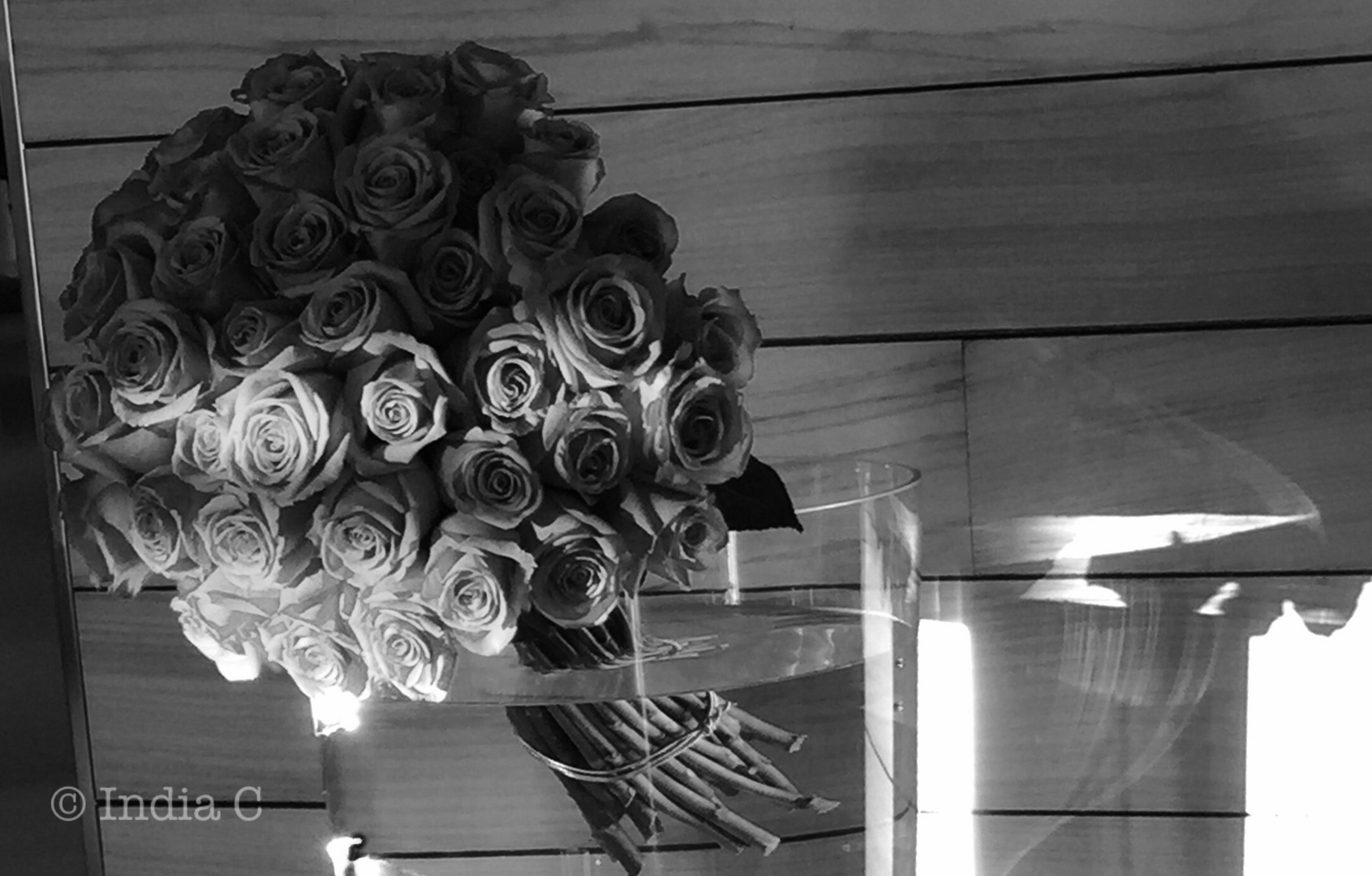 Black & White Rose Bouquet @ Marriott Irvine