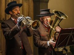 Bläserduo am Weihnachtsmarkt