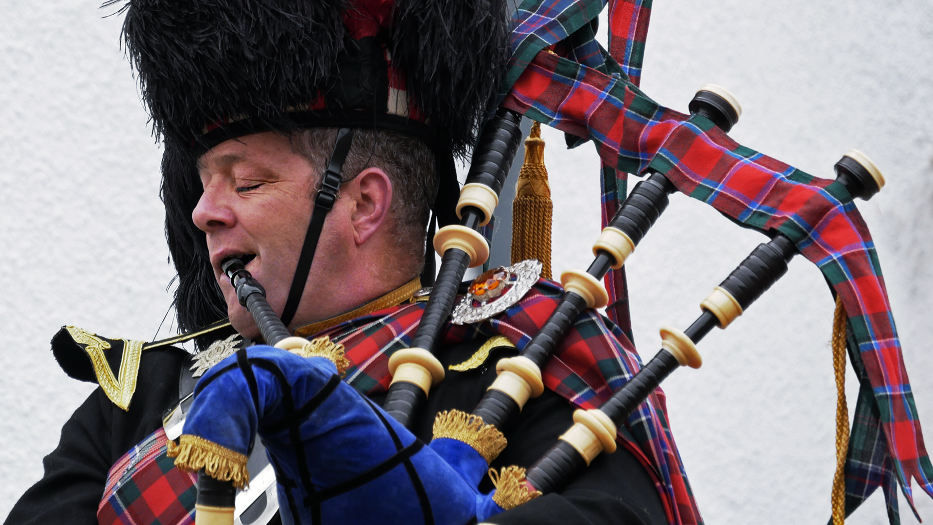 Blair Castle Atholl Highlander Dudelsackspieler