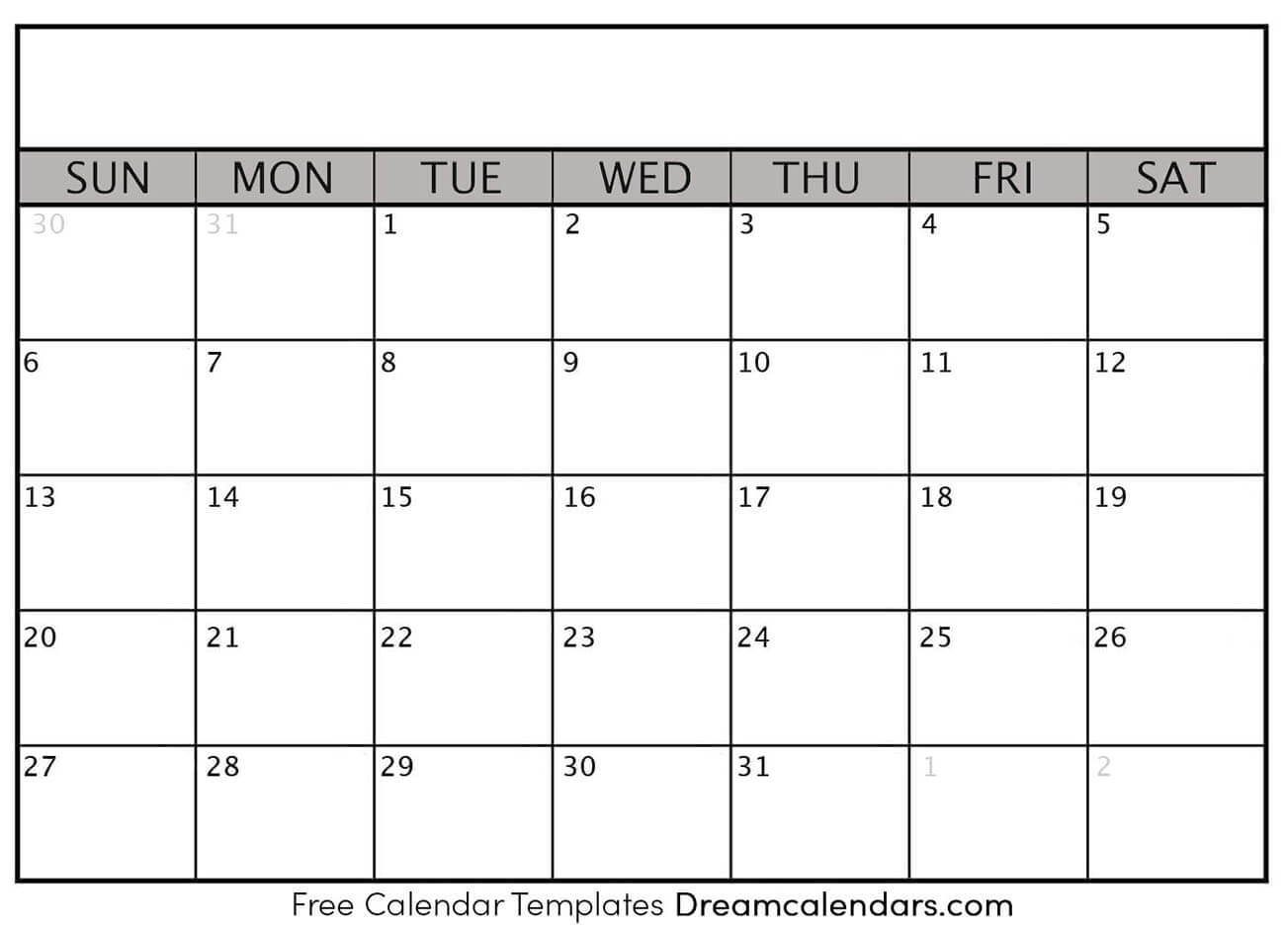 Blank Calendar Template