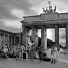 Blasansambel vor dem Brandenburger Tor