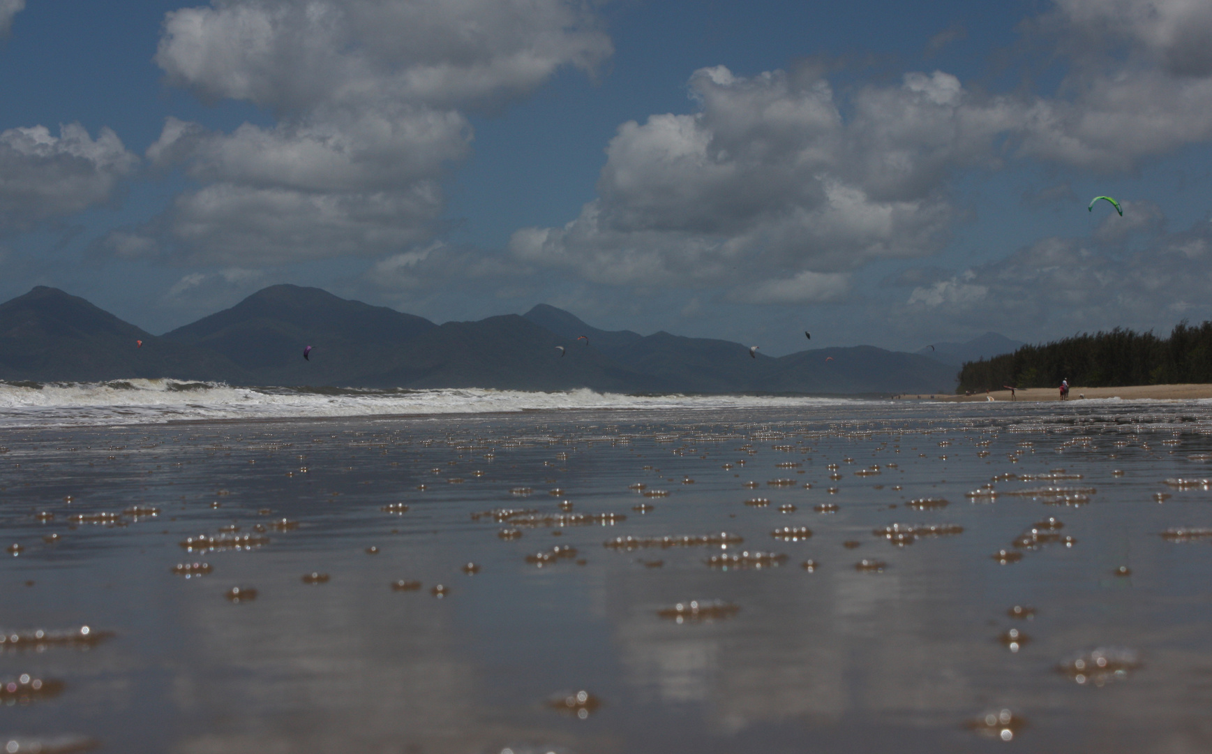 Blasen am Strand