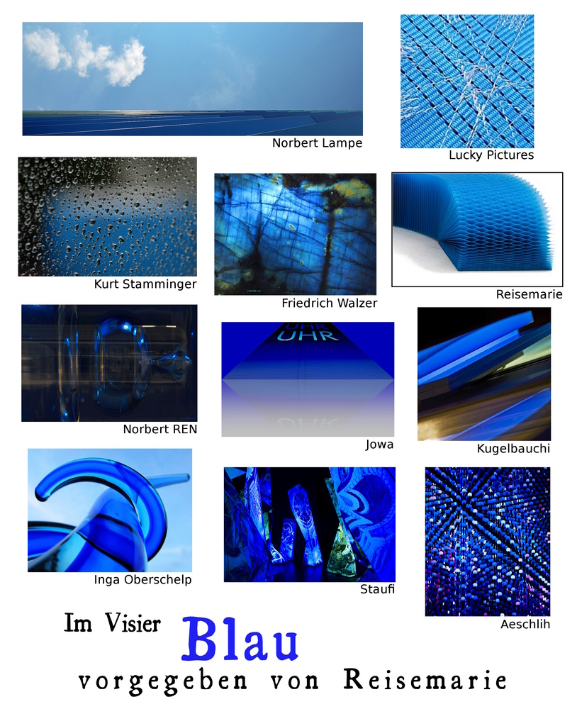 *Blau* Collage von Inga