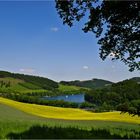 Blau, grün, gelb