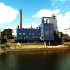 Blau und Grün im Hafen Neuss