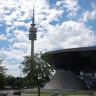 Blau weiser Himmel über München