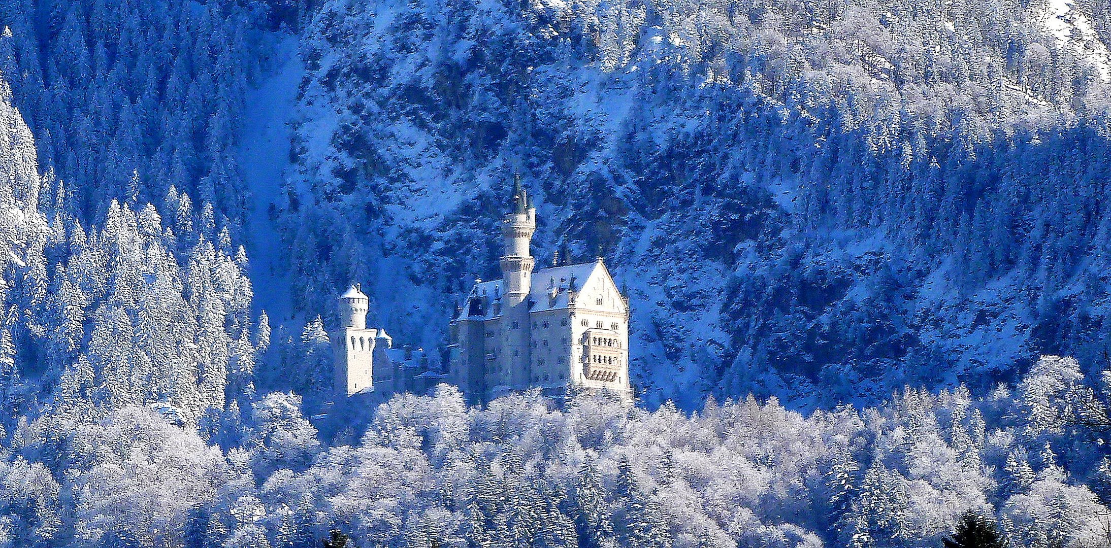 BLAU - WEISS - Zuckerguss auf dem Märchenschloss Neuschwanstein