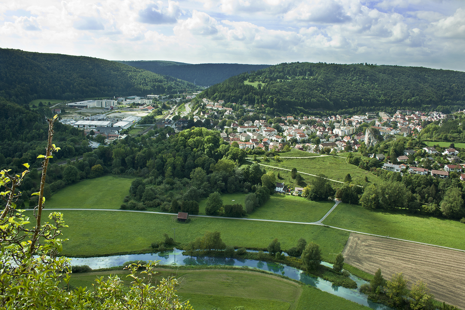 Blaubeuren über der Blau