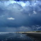 Blaudrohendes Unwetter am Meer