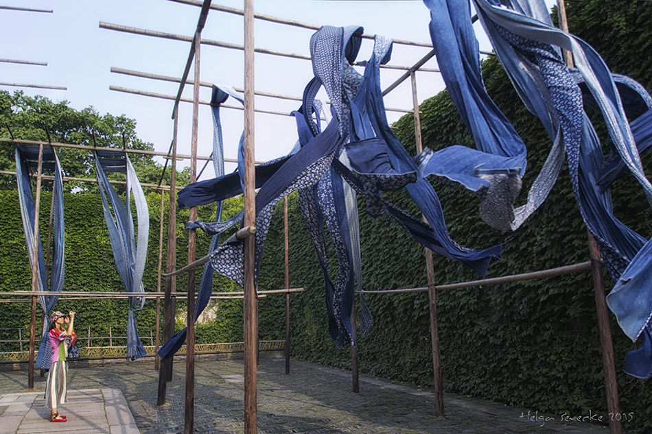 Blaudruck im Wind