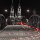 Blaue Brücke und Herz-Jesu-Kirche Freiburg