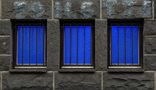 Blaue Fenster von Manfred B. Brinkmann 