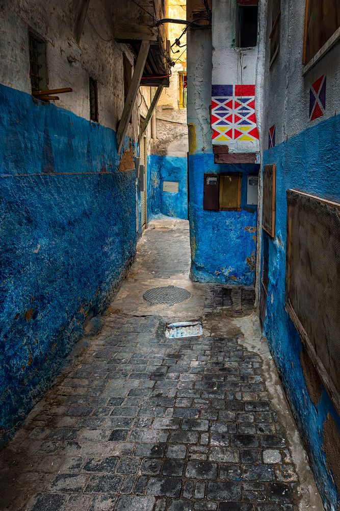 Blaue Gasse in der Medina von Fes