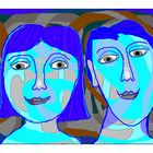 blaue Gesichter (blue faces)