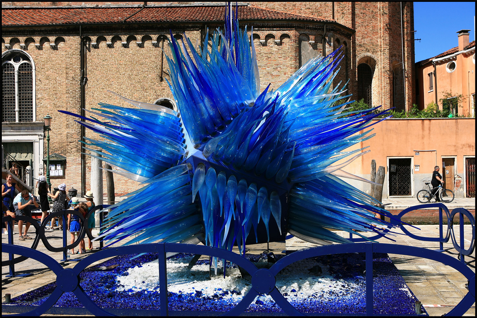 Blaue Glaskunst  Murano 