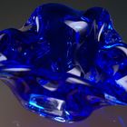 Blaue Glasschale